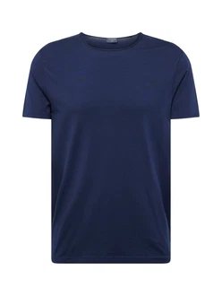 OLYMP T-Shirt Casual mit Rollkante am Ausschnitt 