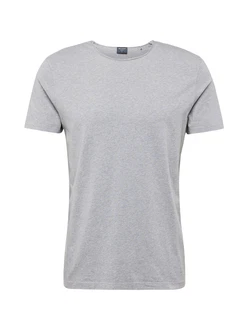 OLYMP T-Shirt Casual mit Rollkante am Ausschnitt
