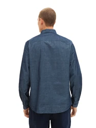 TOM TAILOR Hemd Langarm in feiner Cordoptik navy