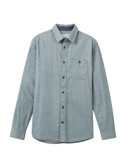 TOM TAILOR Hemd Langarm in feiner Cordoptik
