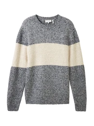 Pullover creme / nachtblau