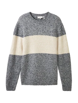 TOM TAILOR Pullover creme/nachtblau