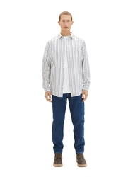 TOM TAILOR Hemd rauchblau/taubenblau/hellblau/offwhite