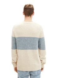 TOM TAILOR Pullover creme/blaumeliert