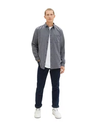 TOM TAILOR Hemd marine/grau