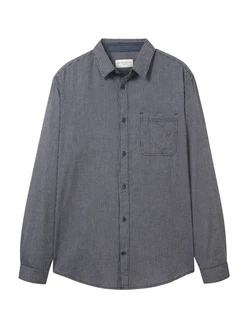 TOM TAILOR Hemd marine/grau