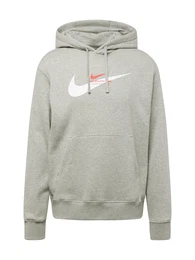 Sweatshirt graumeliert / dunkelorange / weiß