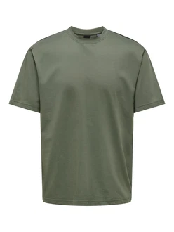 ONLY & SONS T-Shirt Fred dunkelgrn