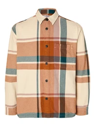 Jacke beige / braun / rostbraun / petrol