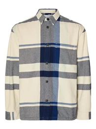 Jacke beige / blau / nachtblau