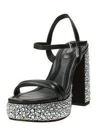 Sandali s paščki 'LACI' črna / srebrna / transparentna