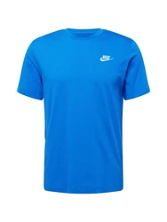 Nike Sportswear T-Shirt 'Club' royalblau/offwhite