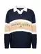 Tommy Jeans Pullover beige / navy / knallrot / wei