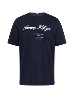 TOMMY HILFIGER T-Shirt dunkelblau/rot/weiß TOMMY HILFIGER T-Shirt dunkelblau/rot/weiß