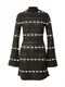 florence by mills exclusive for ABOUT YOU Pletena obleka 'Tinsel'  črna / bela