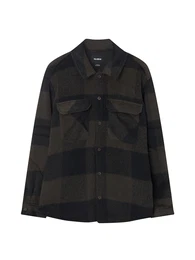 Jacke dunkelbraun / schwarz