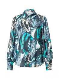 Bluza 'Lenore' boja pijeska / tirkiz / noćno plava / žad