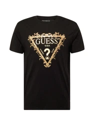 GUESS T-Shirt gold/schwarz