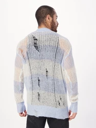 ABOUT YOU Limited Pullover 'Leo' blau / weiß