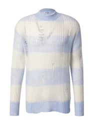 ABOUT YOU Limited Pullover 'Leo' blau / weiß