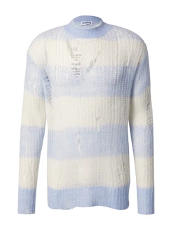 ABOUT YOU Limited Pullover 'Leo' blau / weiß