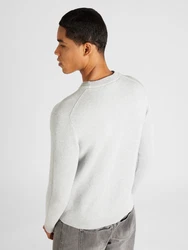 SELECTED HOMME Rundhalspullover SLHDANE hellgrau