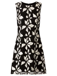 Koktejlové šaty černá / bílá