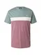 Iriedaily T-Shirt 'Court' grn / mauve / wei / offwhite