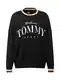 Tommy Jeans Pullover 'VARSITY' rot / schwarz / weiß