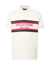 Poloshirt creme / rot / schwarz