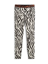 Sportovní kalhoty 'Animal Remix' koňaková / černá / bílá / offwhite