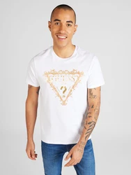 GUESS T-Shirt gelb/gold/weiß