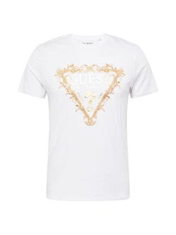 GUESS T-Shirt gelb/gold/weiß