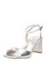 Stříbrné Sandály Na Podpatku image
