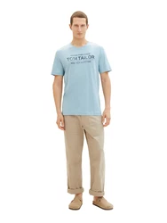 TOM TAILOR T-Shirt mit Frontprint navy/hellblau