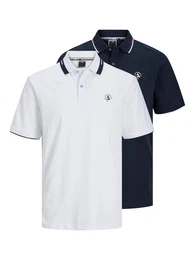 Poloshirt 'HASS' navy / rot / weiß