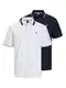 JACK & JONES Poloshirt 'HASS' navy / rot / weiß JACK & JONES Poloshirt 'HASS' navy / rot / weiß