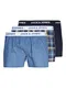 JACK & JONES Boxershorts 'LOGAN' sand / navy / taubenblau / weiß