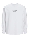 Jack & Jones Langarmshirt JORVESTERBRO TEE LS CREW NECK schwarz/weiß