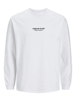 Jack & Jones Langarmshirt JORVESTERBRO TEE LS CREW NECK schwarz/weiß Jack & Jones Langarmshirt JORVESTERBRO TEE LS CREW NECK schwarz/weiß