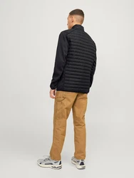 JACK & JONES Jacke JJEMULTI QUILTED COLLAR NOOS schwarz