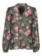 VERO MODA Bluza 'VMEasy Joy'  smaragdno zelena / tamno zelena / prljavo roza / crvena