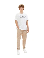 TOM TAILOR T-Shirt mit Frontprint schwarz/weiß