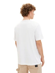 TOM TAILOR T-Shirt mit Frontprint schwarz/weiß