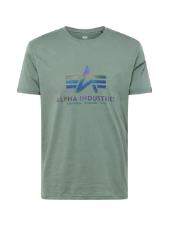 Alpha Industries T-Shirt Basic T Rainbow Reflective blau/khaki/lila/rot