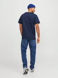 JACK & JONES T-Shirt Road marineblau / hellrot