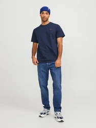 JACK & JONES T-Shirt Road marineblau / hellrot