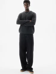 Pull&Bear Pullover dunkelgrau/weiß
