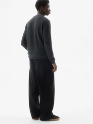 Pull&Bear Pullover dunkelgrau/weiß