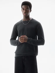 Pull&Bear Pullover dunkelgrau/weiß